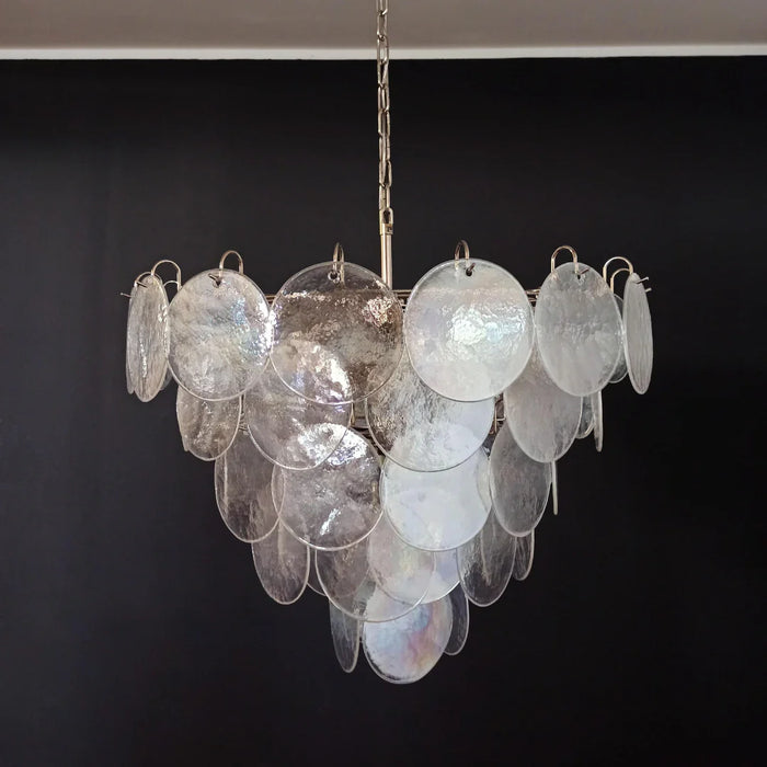 Elegant Murano Disc Iridescent Chandelier-DWHOME
