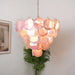 Elegant Pink Murano Disc Chandelier-DWHOME