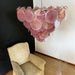 Elegant Pink Murano Disc Chandelier-DWHOME