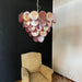 Elegant Pink Murano Disc Chandelier-DWHOME