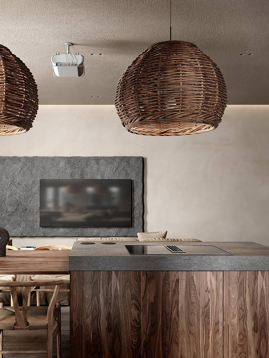 Hues Wicker Pendant Lamp-DWHOME