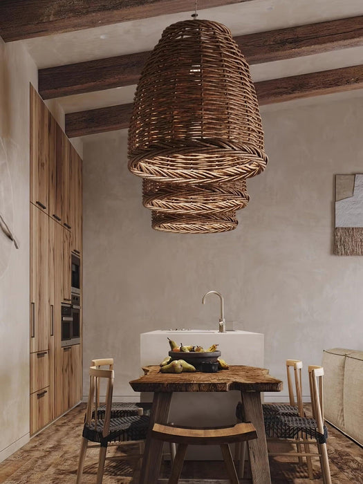 Hues Wicker Pendant Lamp-DWHOME