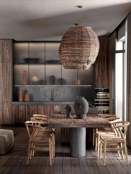 Hues Wicker Pendant Lamp-DWHOME