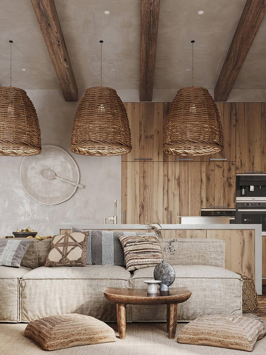 Hues Wicker Pendant Lamp-DWHOME