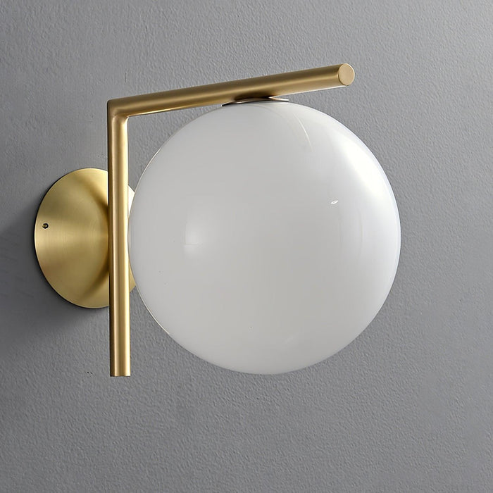 Blown Glass Opal Glass Wall Lamp-DWHOME