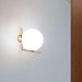 Blown Glass Opal Glass Wall Lamp-DWHOME