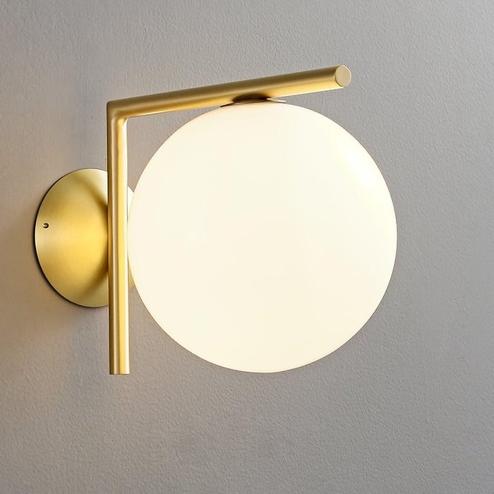 Blown Glass Opal Glass Wall Lamp-DWHOME