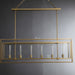 Baker Glass Lantern Rectangular Chandelier 54"-DWHOME