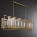 Baker Glass Lantern Rectangular Chandelier 72"-DWHOME