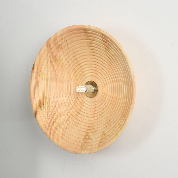 Longleaf Wooden Plate Simple and Elegant Wall Light - DWHOME