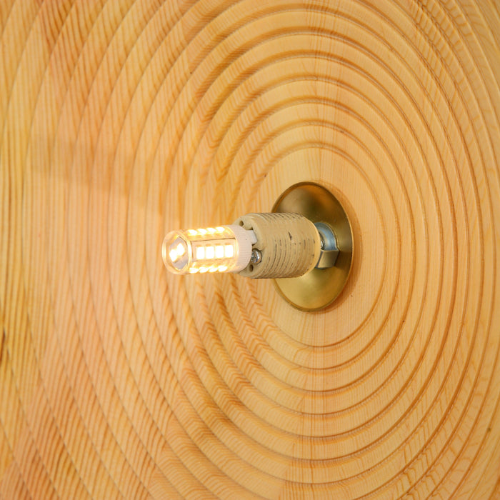 Longleaf Wooden Plate Simple and Elegant Wall Light - DWHOME