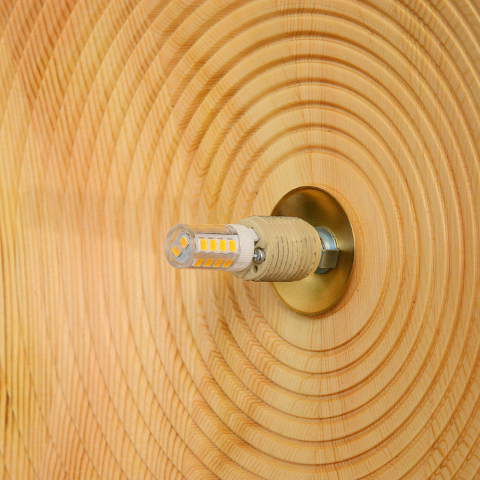 Longleaf Wooden Plate Simple and Elegant Wall Light - DWHOME