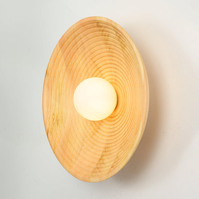 Longleaf Wooden Plate Simple and Elegant Wall Light - DWHOME
