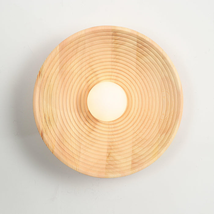 Longleaf Wooden Plate Simple and Elegant Wall Light - DWHOME