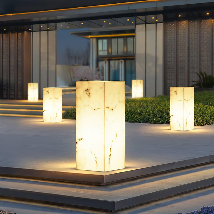 Imitation Marble Cube Outdoor Light-DWHOME