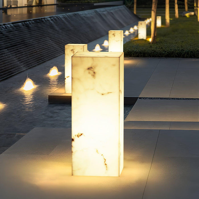 Imitation Marble Cube Outdoor Light-DWHOME