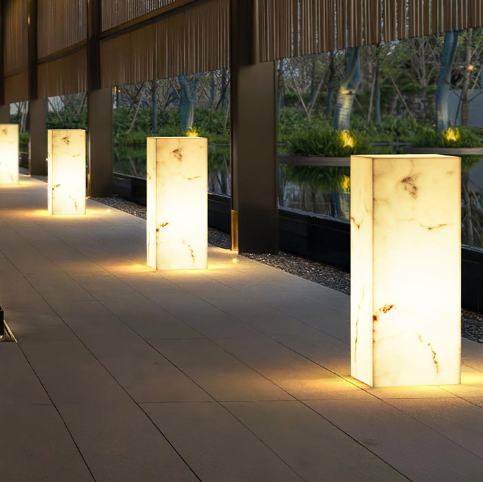 Imitation Marble Cube Outdoor Light-DWHOME