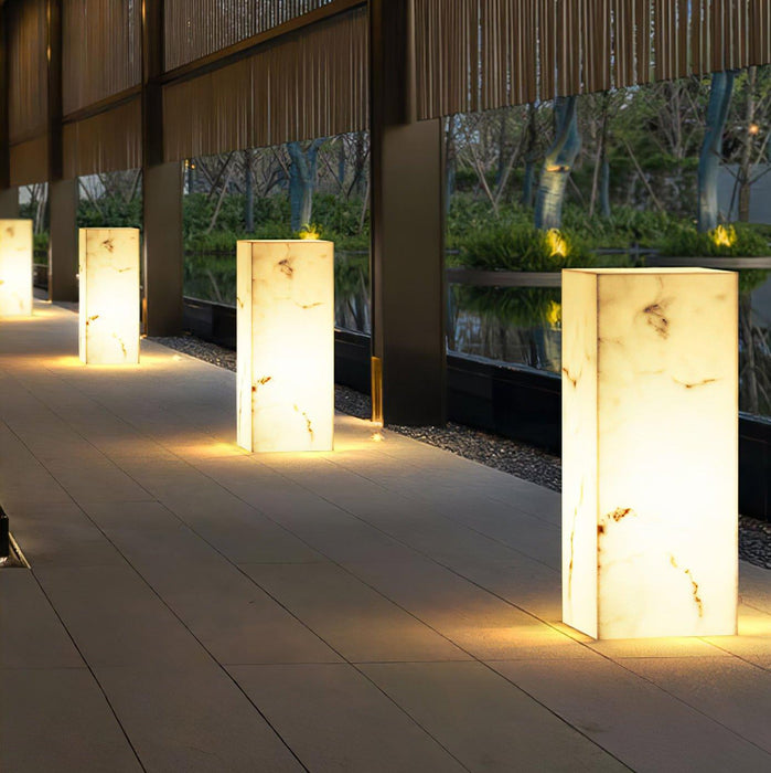 Imitation Marble Cube Outdoor Light-DWHOME