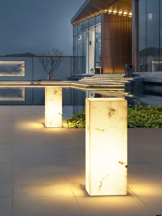 Imitation Marble Cube Outdoor Light-DWHOME