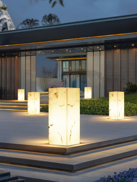 Imitation Marble Cube Outdoor Light-DWHOME