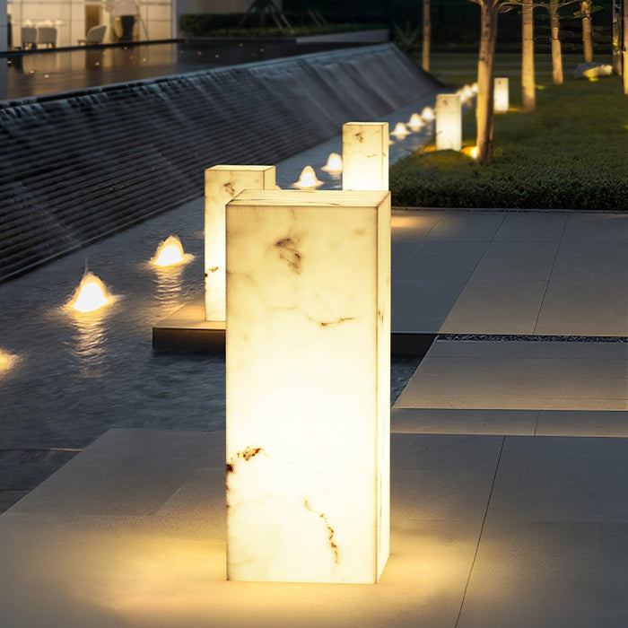 Imitation Marble Cube Outdoor Light-DWHOME