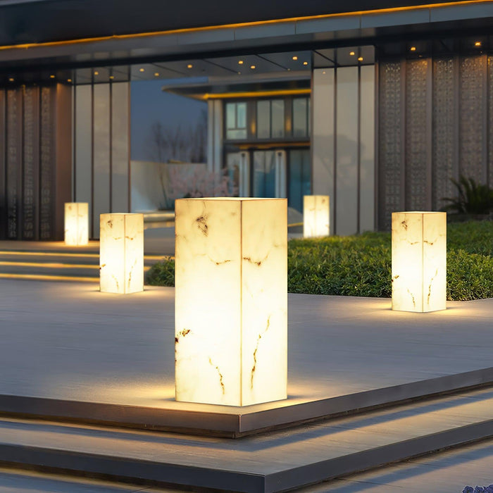 Imitation Marble Cube Outdoor Light-DWHOME