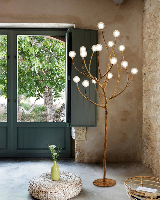 Imitation Wood Floor Lamp-DWHOME
