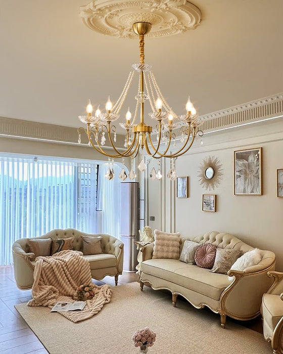 Imperial Pearl Crystal Chandelier-DWHOME