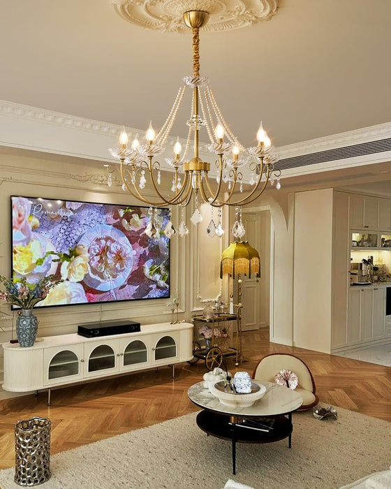 Imperial Pearl Crystal Chandelier-DWHOME