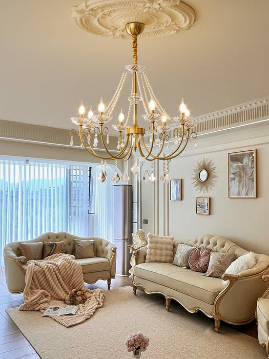 Imperial Pearl Crystal Chandelier-DWHOME