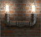 LINNÉA Indrustrial Rustic Pipe Line Twin Lamps - DWHOME