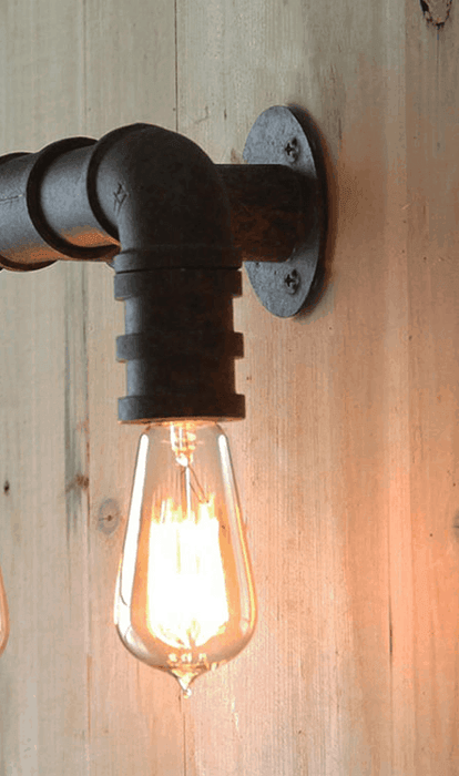 LINNÉA Indrustrial Rustic Pipe Line Twin Lamps - DWHOME