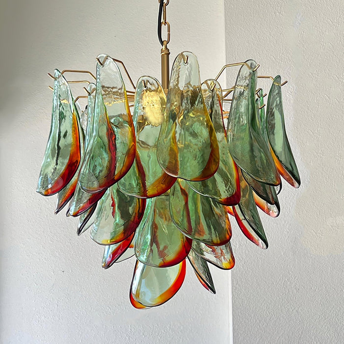 Emerald Flame Murano Glass Chandelier-DWHOME