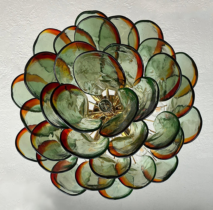 Emerald Flame Murano Glass Chandelier-DWHOME