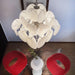 Isadora Murano White Disc Chandelier - DWHOME