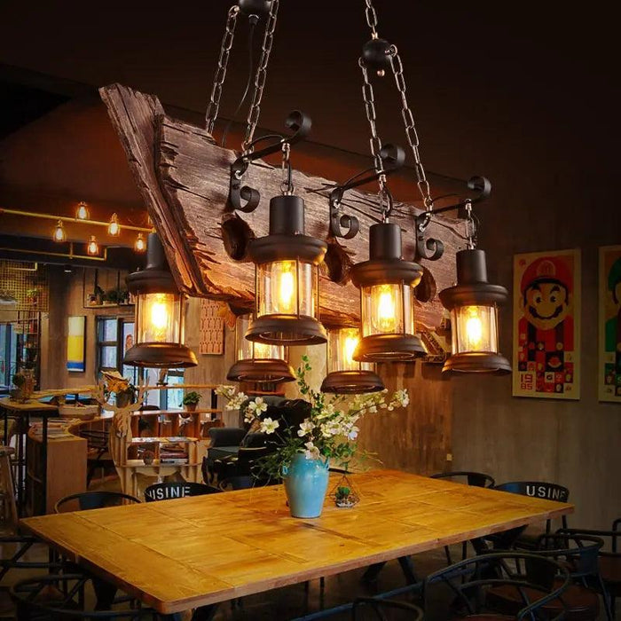 Suspension style chariot rustique Ivy avec roue de wagon - DWHOME