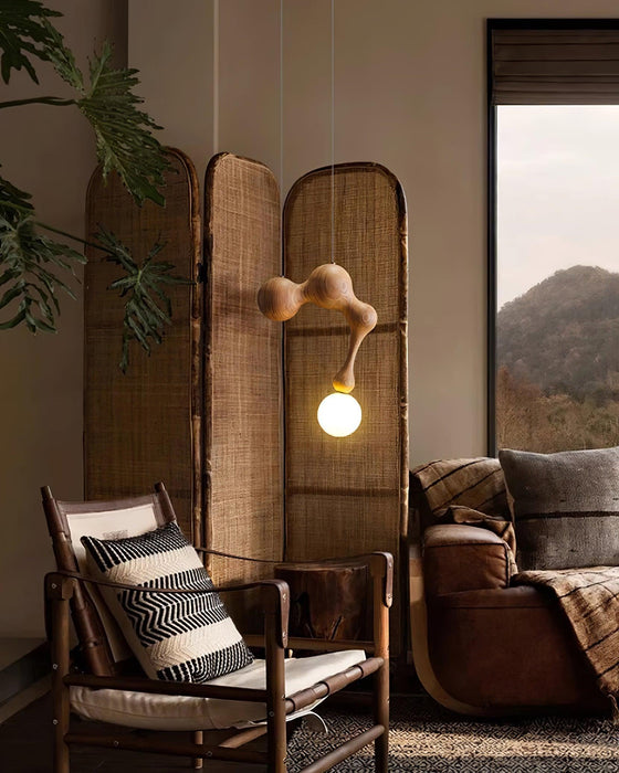 Jenna Wooden Pendant Lamp-DWHOME