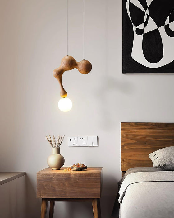 Jenna Wooden Pendant Lamp-DWHOME