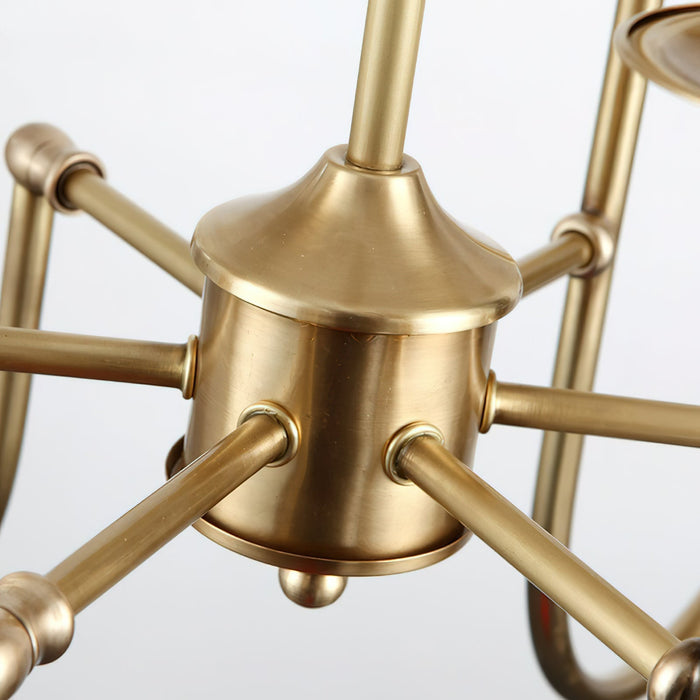 Jeremiah Vintage Brass Chandelier-DWHOME