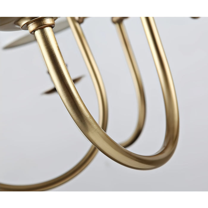 Jeremiah Vintage Brass Chandelier-DWHOME