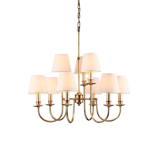 Jeremiah Vintage Brass Chandelier-DWHOME