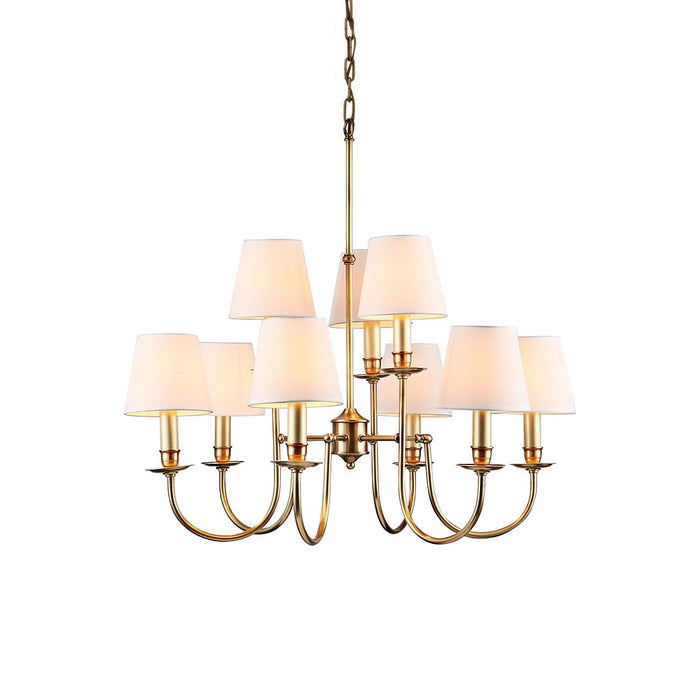 Jeremiah Vintage Brass Chandelier-DWHOME