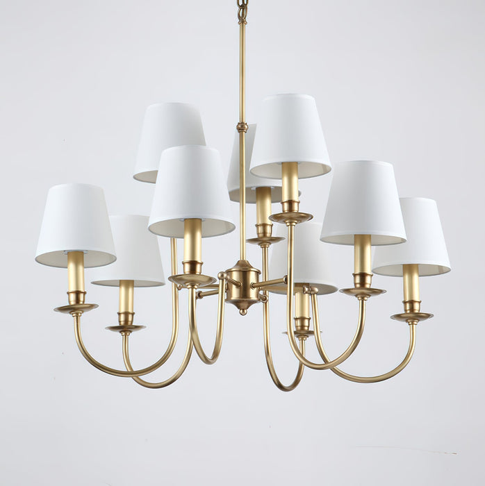 Jeremiah Vintage Brass Chandelier-DWHOME
