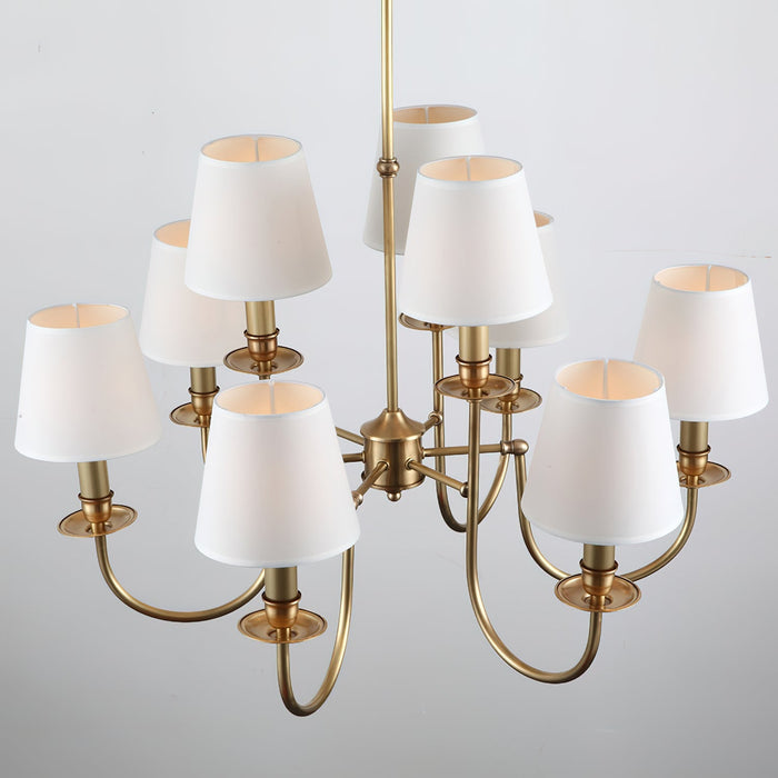 Jeremiah Vintage Brass Chandelier-DWHOME