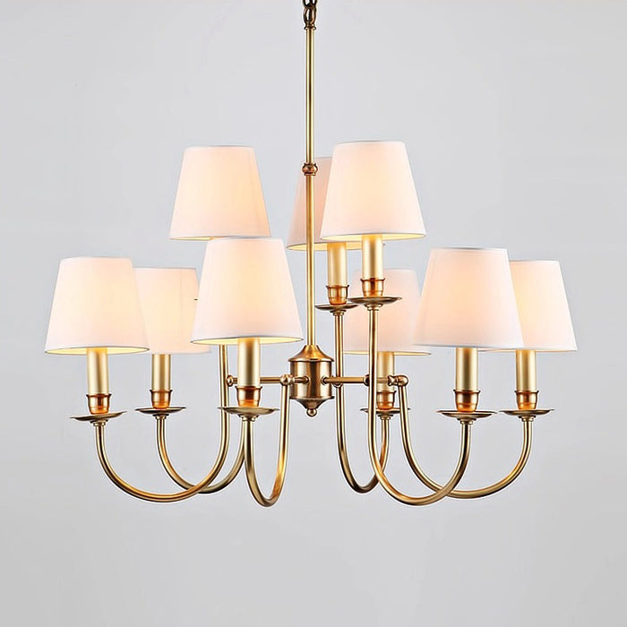 Jeremiah Vintage Brass Chandelier-DWHOME
