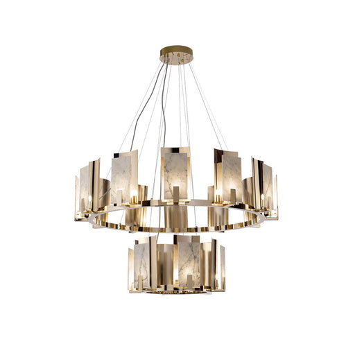 Jessie Alabaster Round Chandelier-DWHOME