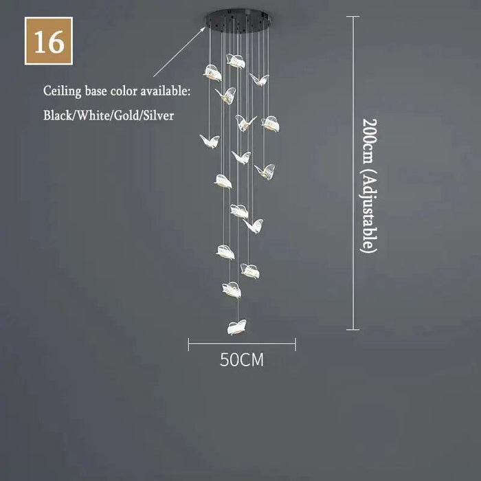 Juli Art Deco Stairwell Led Chandelier - DWHOME