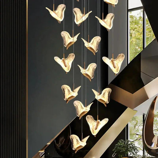 Juli Art Deco Stairwell Led Chandelier-DWHOME