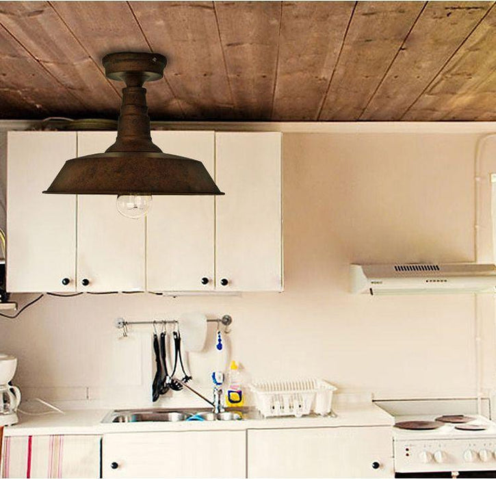 Retro Rustic Industrial Fixed Ceiling Light-DWHOME