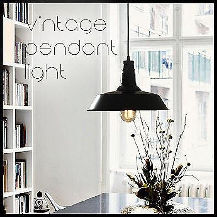 Vintage Industrial Pendant Light Black-DWHOME